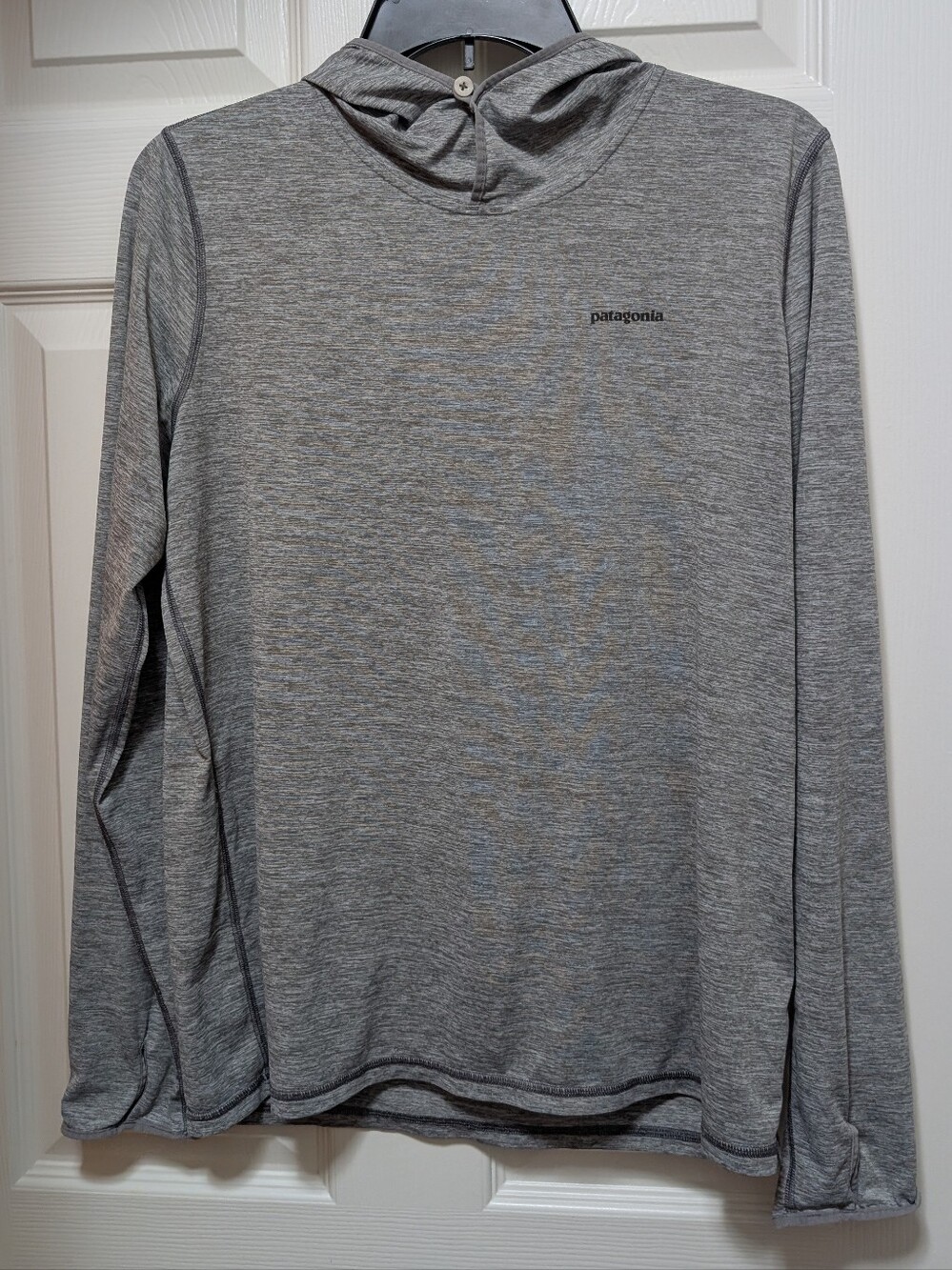 Patagonia Men's Tropic Comfort Natural Sun Hoody Size Small S Heather Gray Green